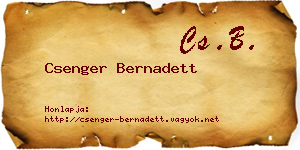 Csenger Bernadett névjegykártya